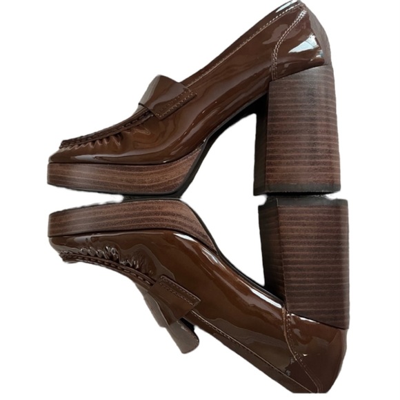 Steve Madden Women's Munday Y2K Platform Loafer Block Heels Leather Upper Sz 8.5 - Picture 5 of 11